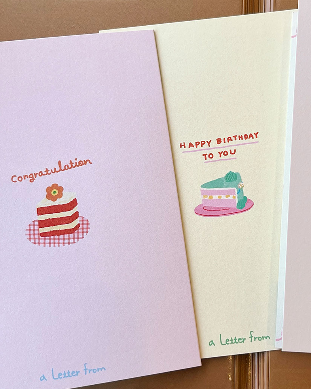 Folding Card <A letter from> Happy birthday to you