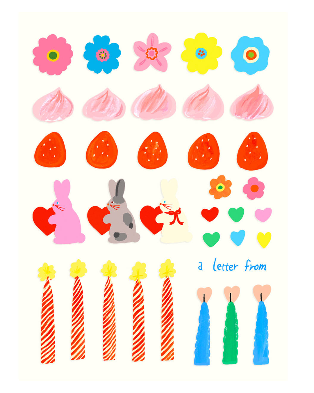 Folding Card <A letter from> Happy birthday to you