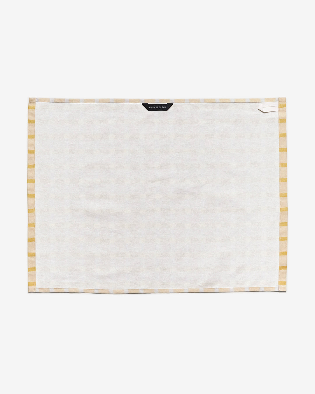 Linen-Cotton Kitchen Cloth <Warmgrey Tail> Lemon on Beige